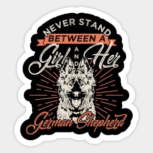 German Shepherd Mom Girl Gift Sticker